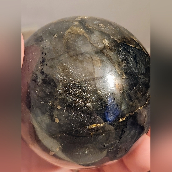 Blue Flash Labradorite Crystal Sphere - Picture 7 of 10